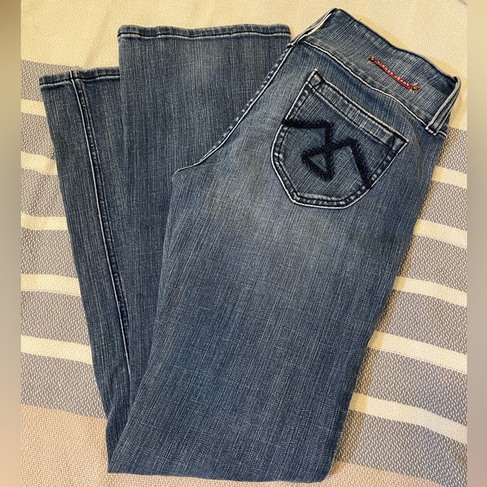 Vigoss mid-rise straight leg jeans, size 9/10, 32” inseam